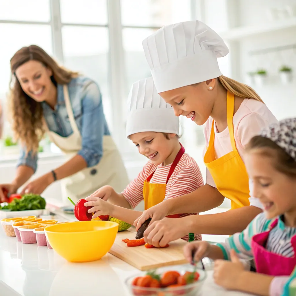 Children enjoying a cooking class